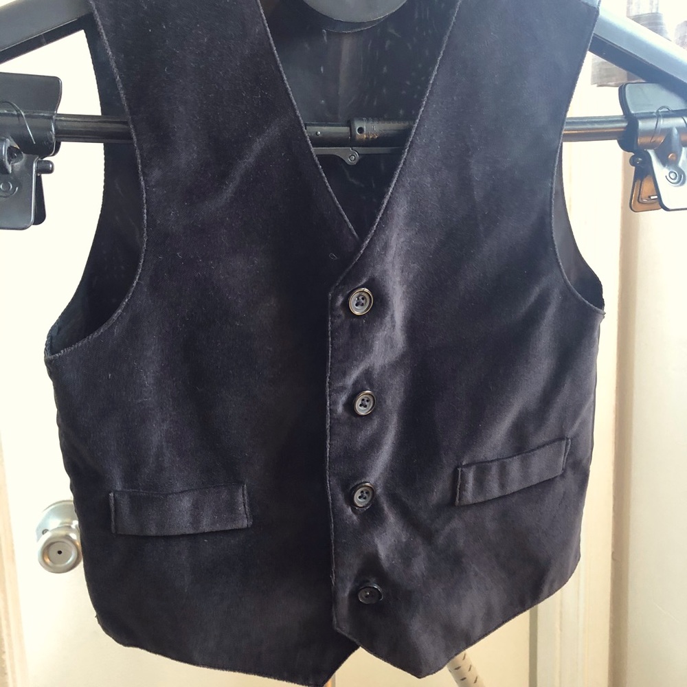 Boys velvet suit meeting wedding vest